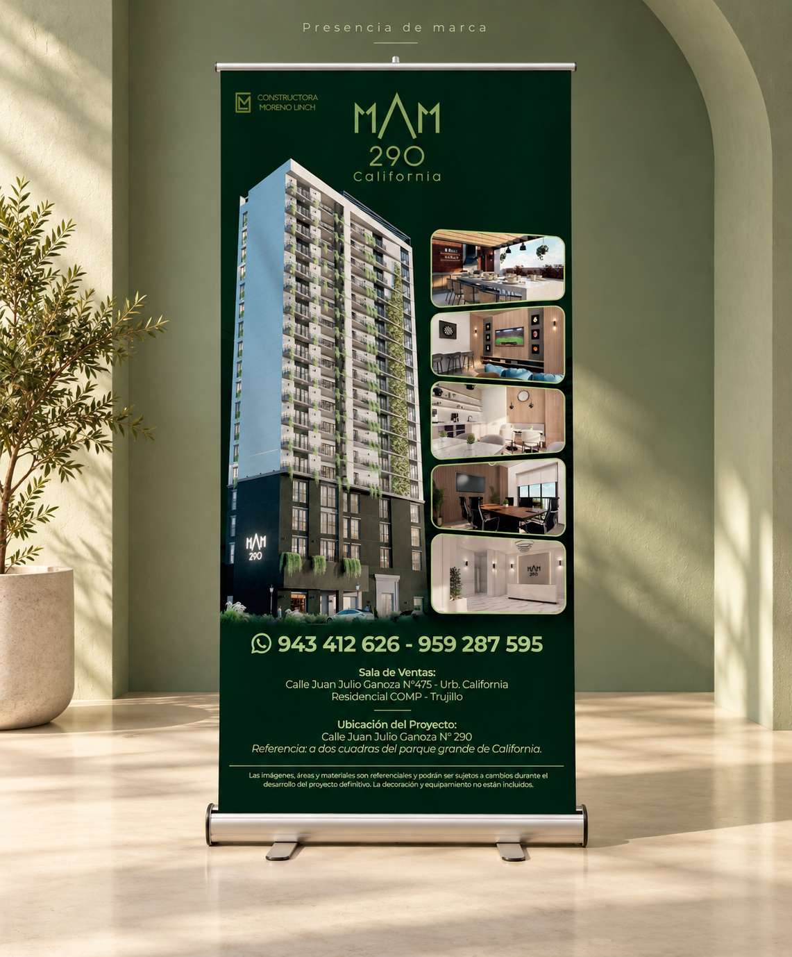 Banner de MAM 290 con el edificio y sus áreas comunes