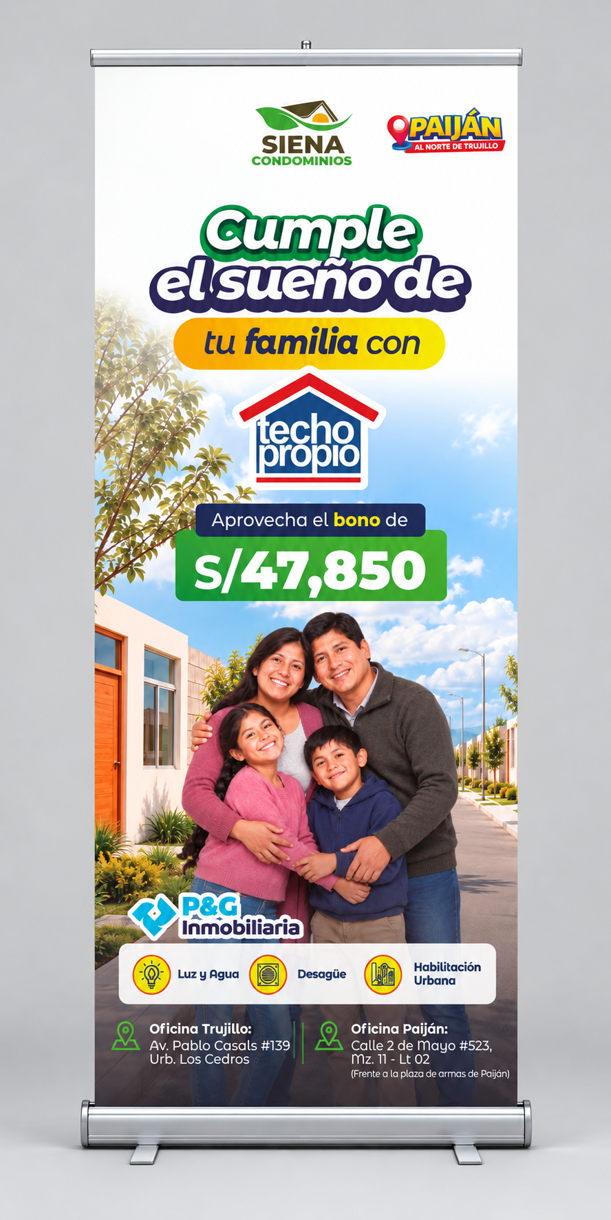 Banner enrollable de Siena Condominios