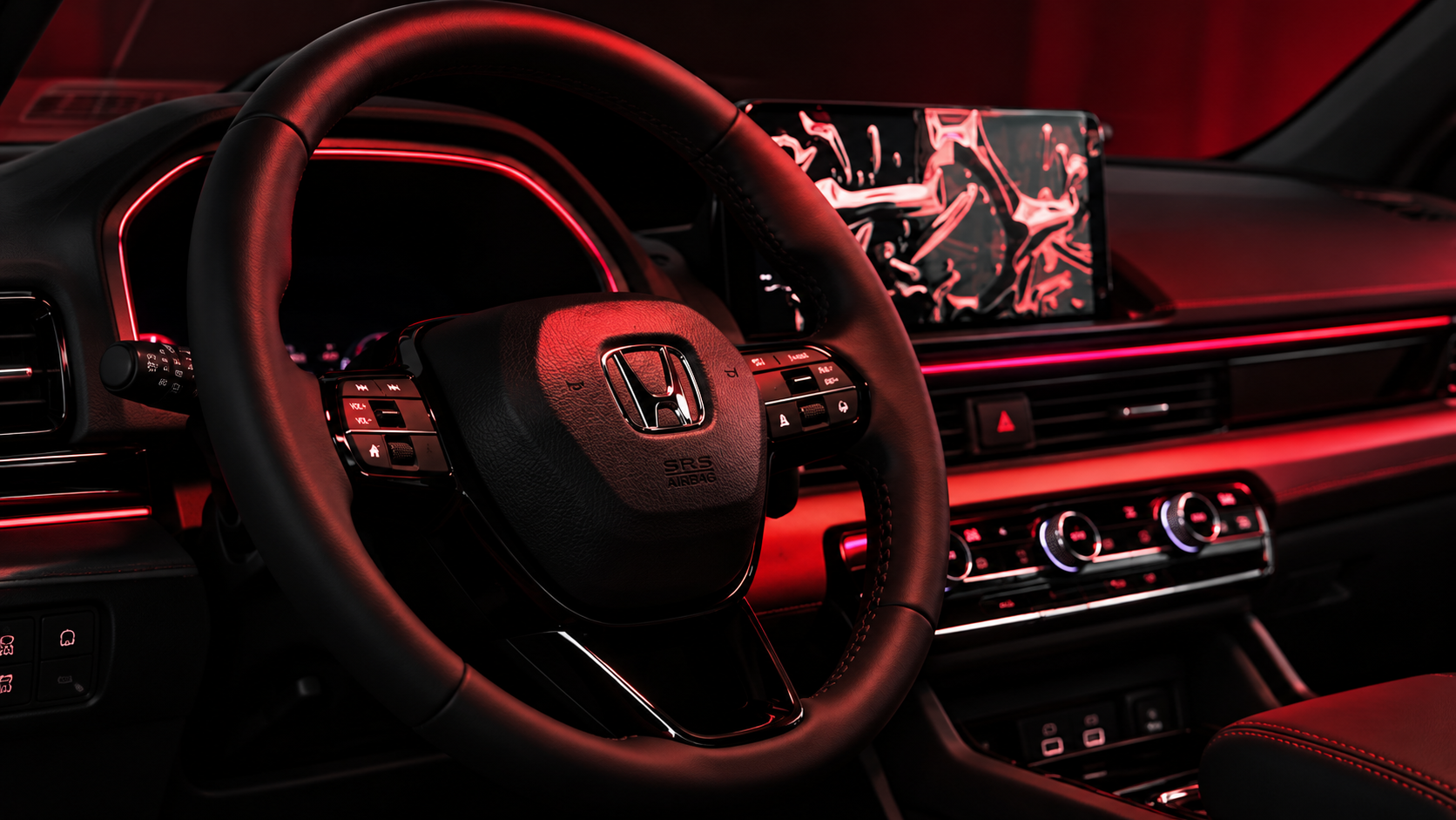 Detalle del volante Honda Pilot