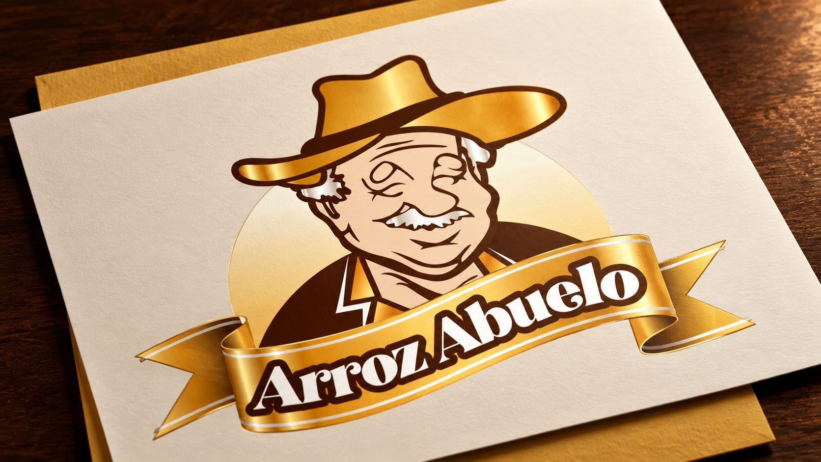 Logo Arroz Abuelo en papel marfil-1
