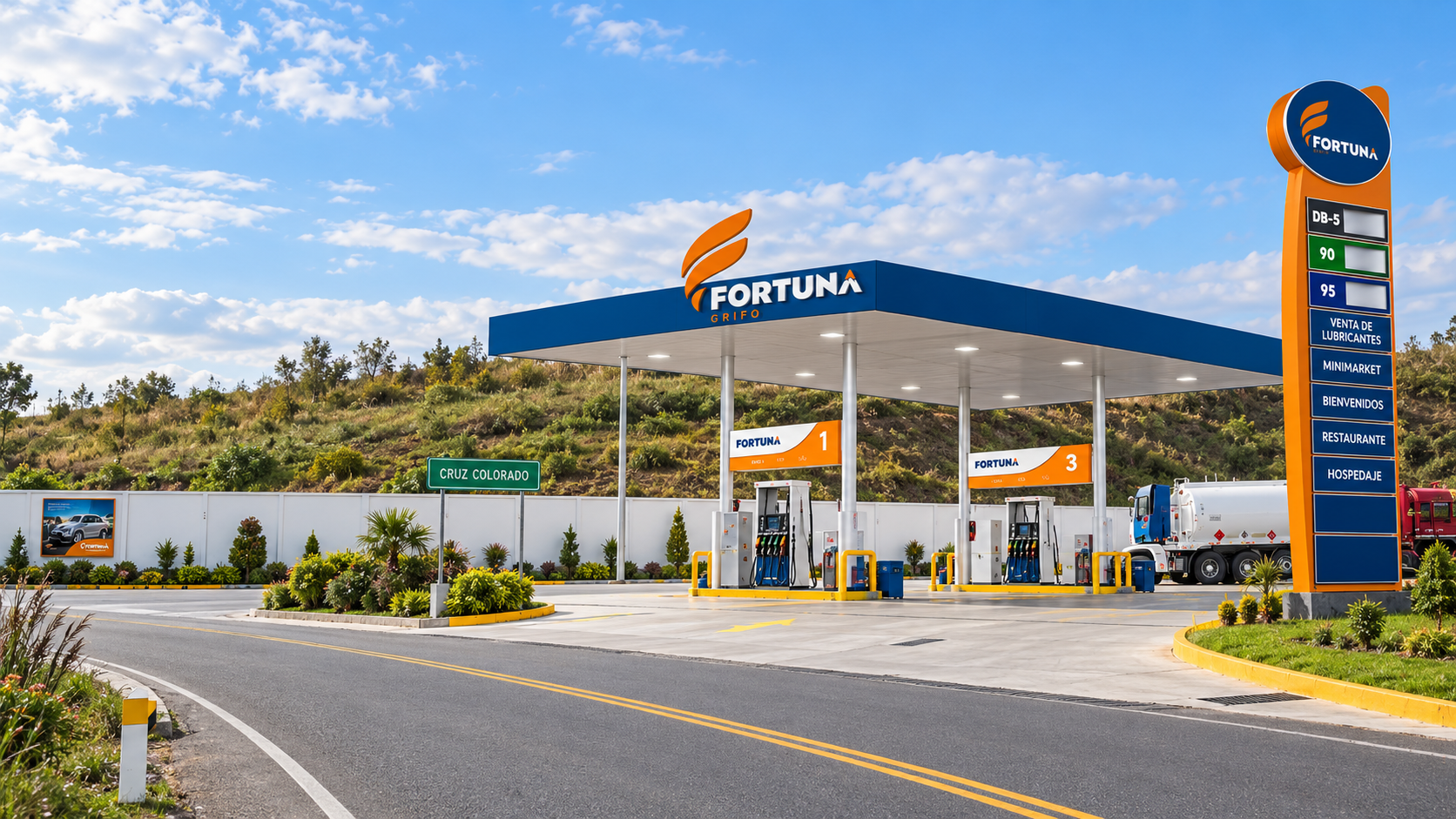 Estación Grifo Fortuna de día