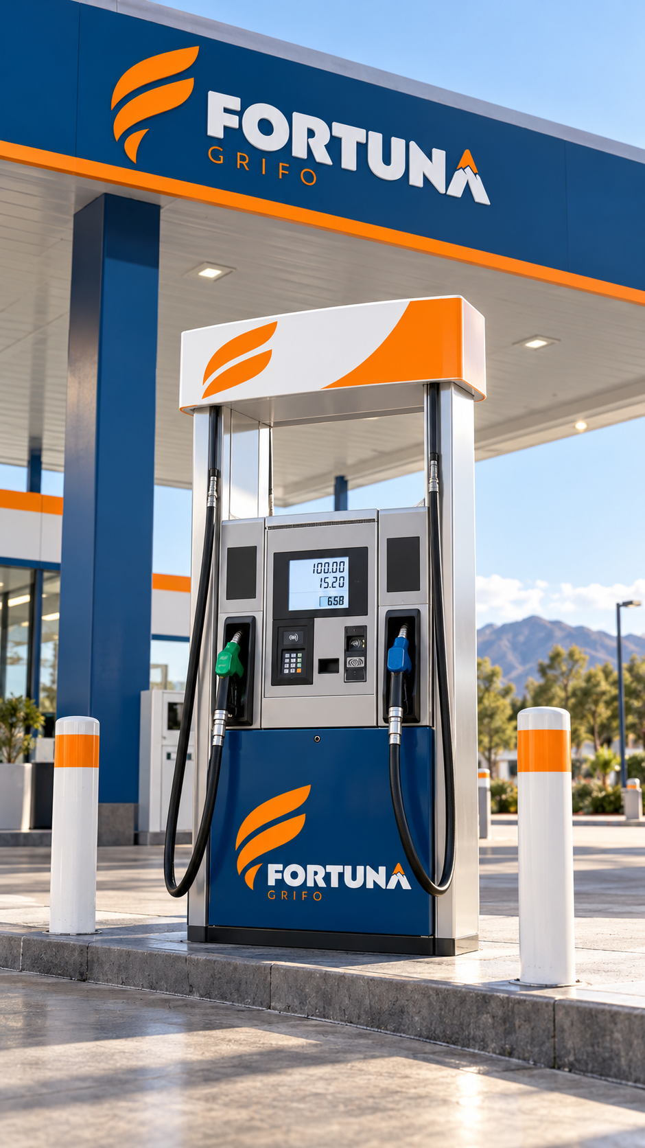 Surtidor de combustible con identidad de Grifo Fortuna