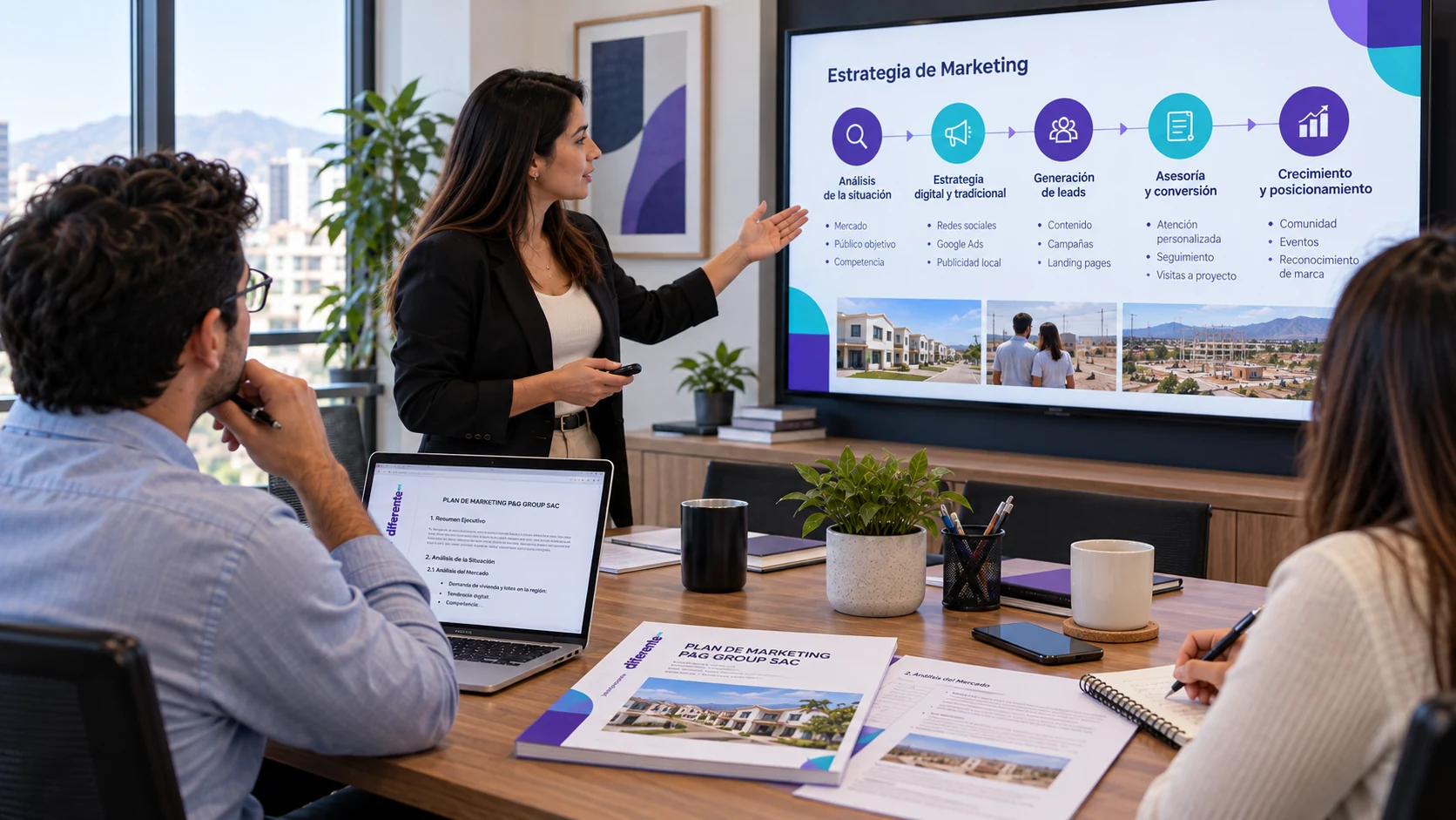 Presentación del plan de marketing y sus etapas al equipo