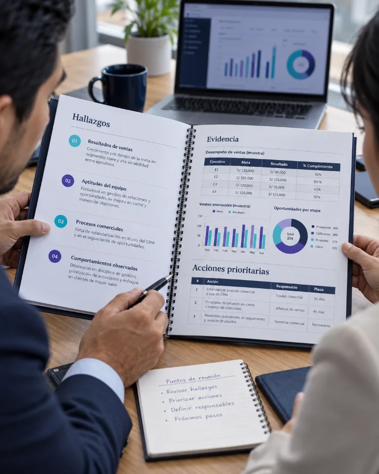 Informe de auditoría comercial en revisión