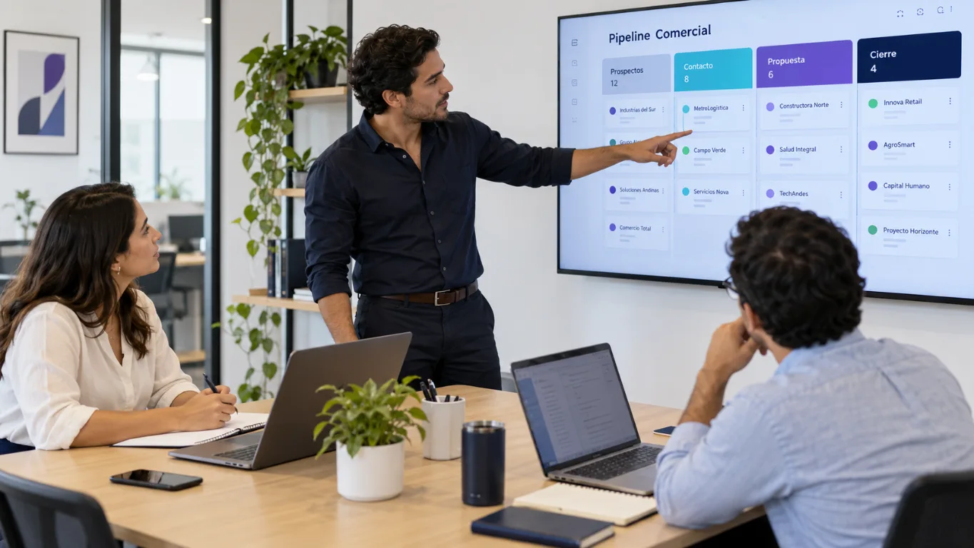 Coordinación comercial ante un panel de ventas